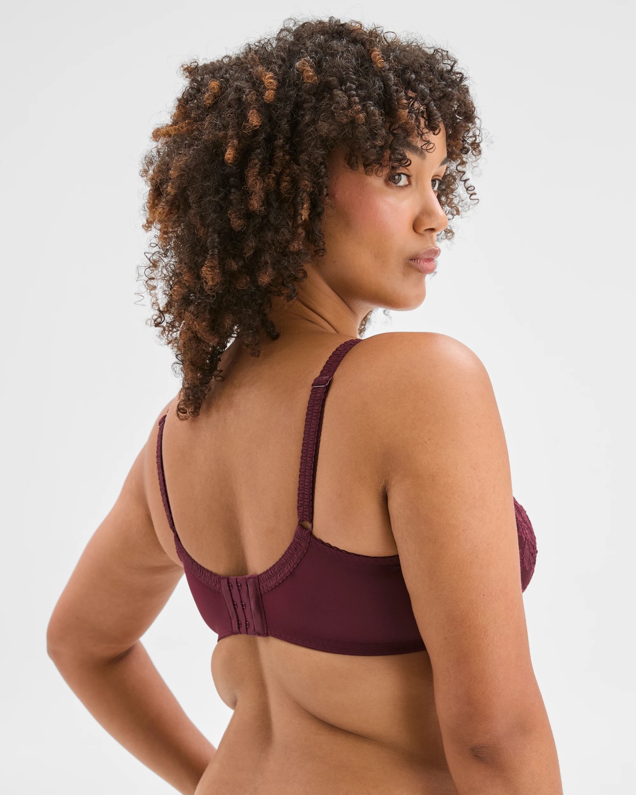 Plus Size Soft Cup Underwire T-Shirt Bra - Winetasting 4 of 4