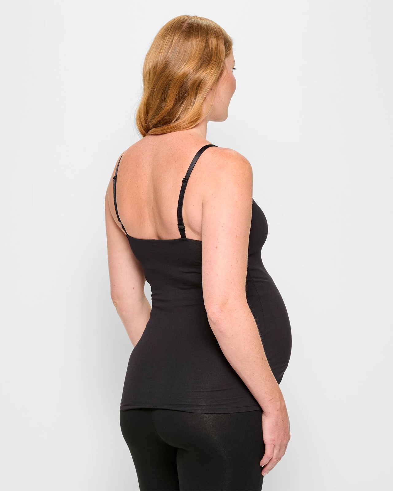 Organic Cotton Maternity Nursing Cami - Black 3 of 4