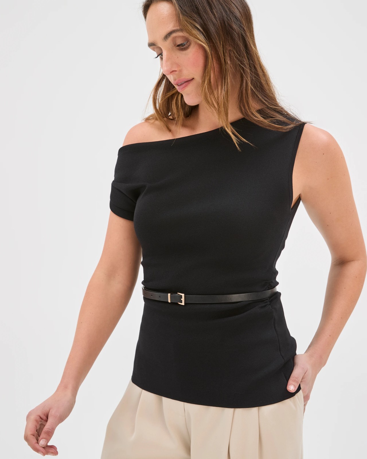 Preview Saskia Sleeveless Off Shoulder Knit Top 5 of 5