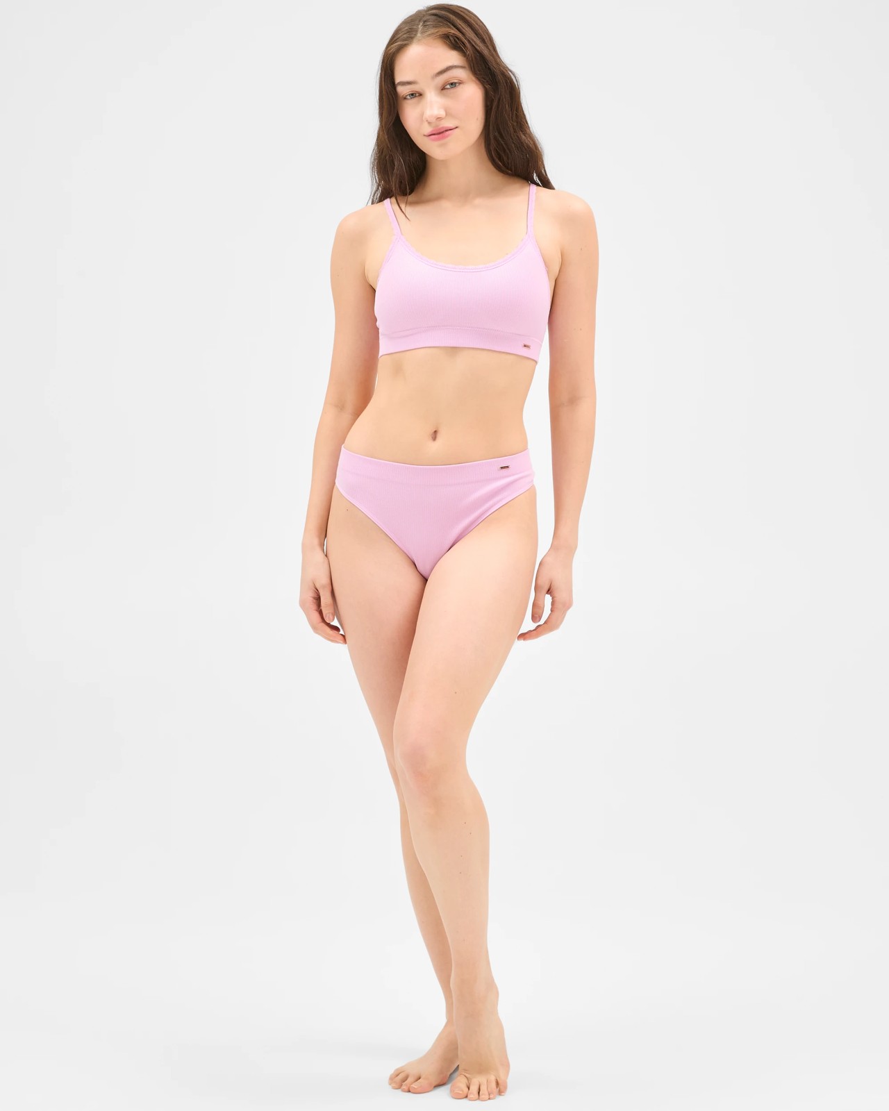 Lily Loves 2 Pack Rib Seamfree High Waist G-String Briefs - Orc/Pk 2 of 6