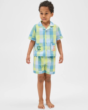 Australian Cotton Younger Boys Elevated Woven Pyjama Set