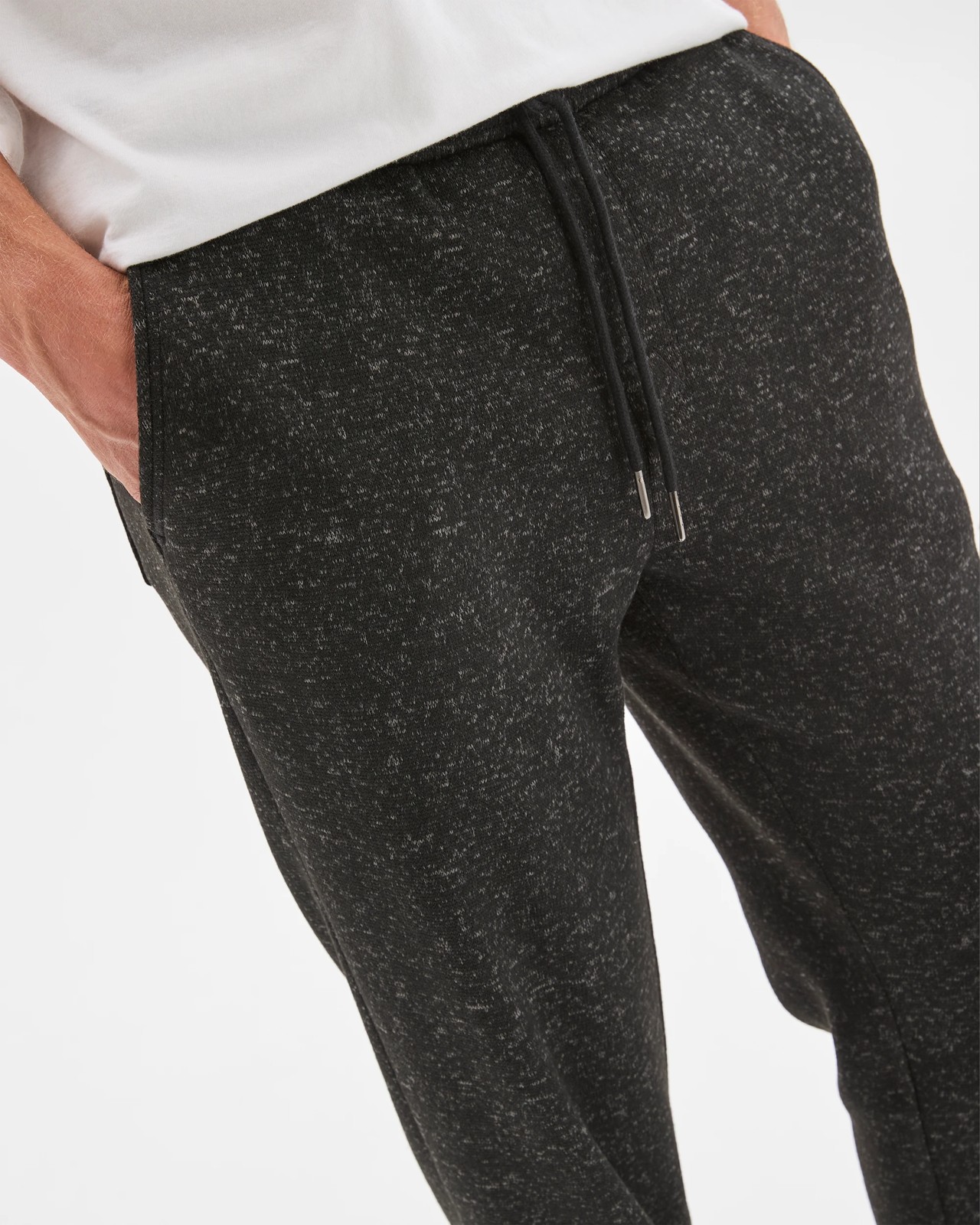 Cuffed Full Length Trackpants - Black Marle 5 of 6