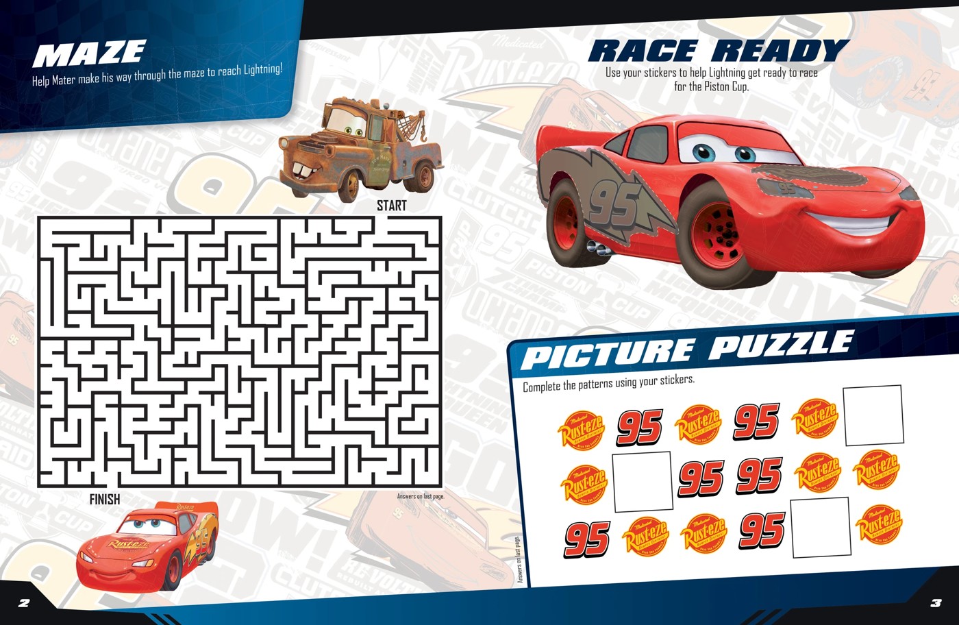 Disney Pixar Cars Puffy Sticker Activity Case - Book 4 of 5