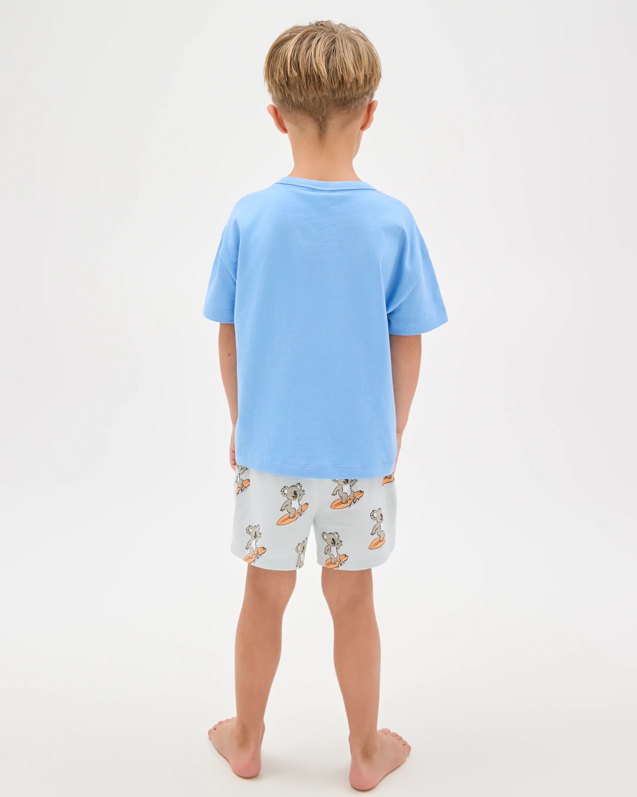 Australian Cotton Younger Boys Oversized Jersey Pyjama Set - Australia Blue 5 of 6