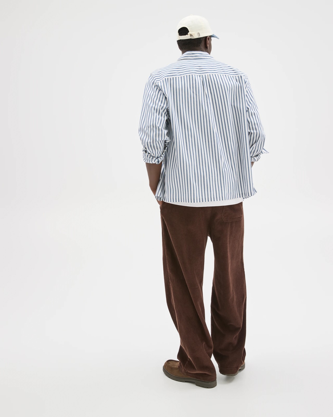 Commons Australian Cotton Elastic Waist Loose Fit Corduroy Pants - Chocolate Brown 6 of 6