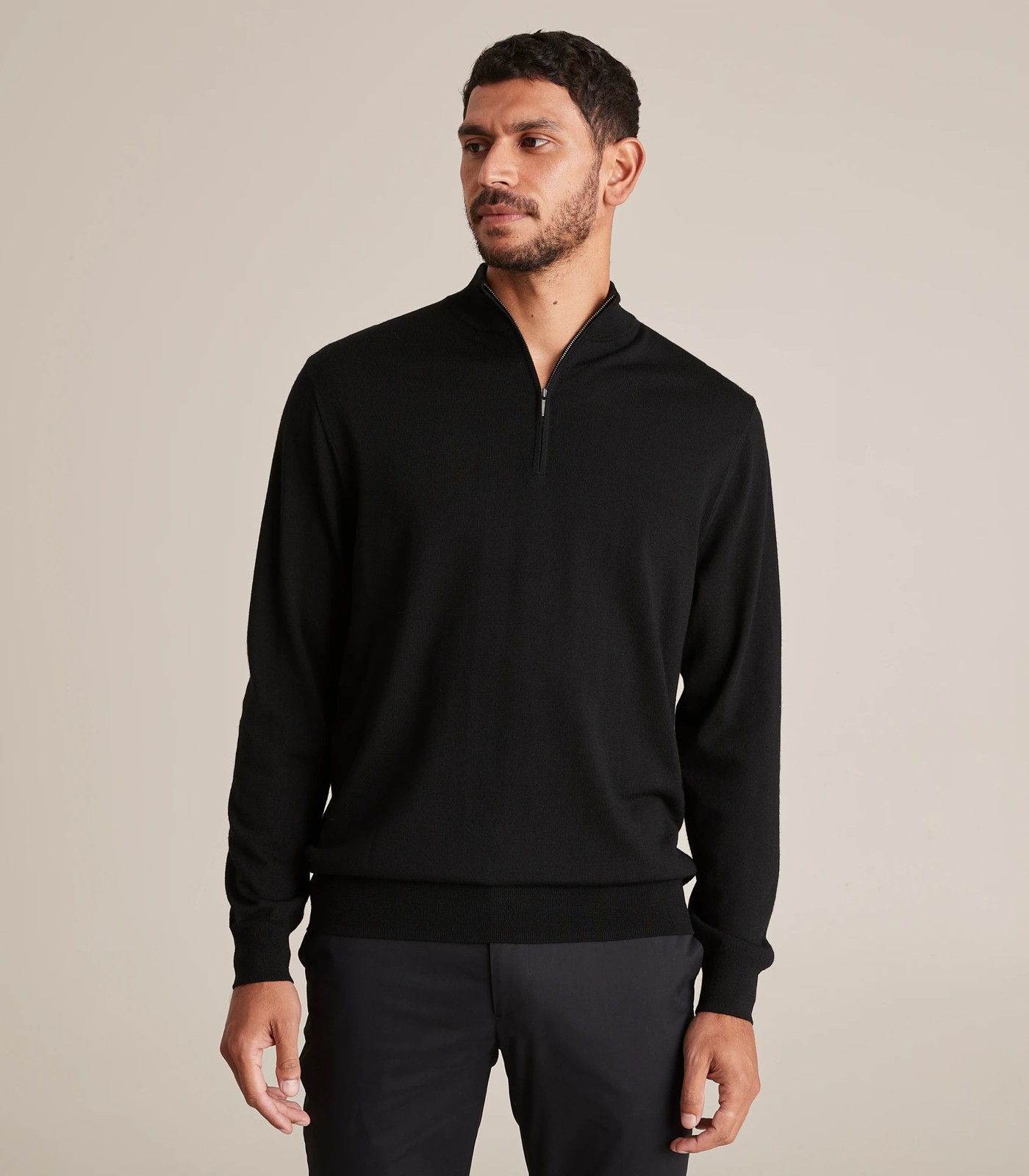 Half sales black sweater