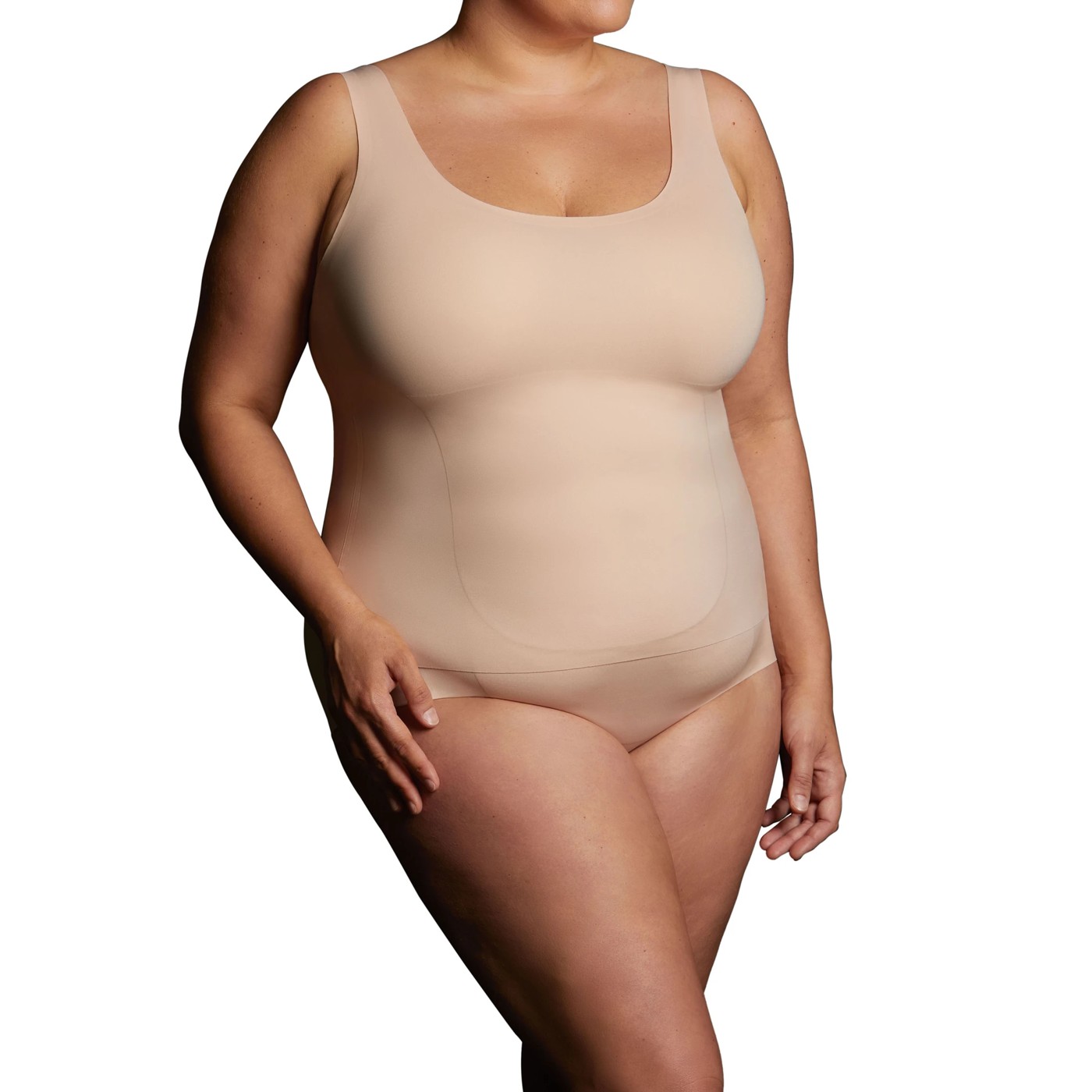 Curvesque Laser Sculpt Waisted Full Briefs - Ambra - Nude