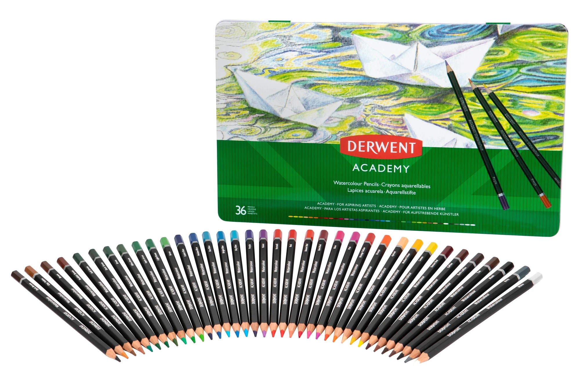 Derwent : Watercolor Pencil : Tin Set of 36