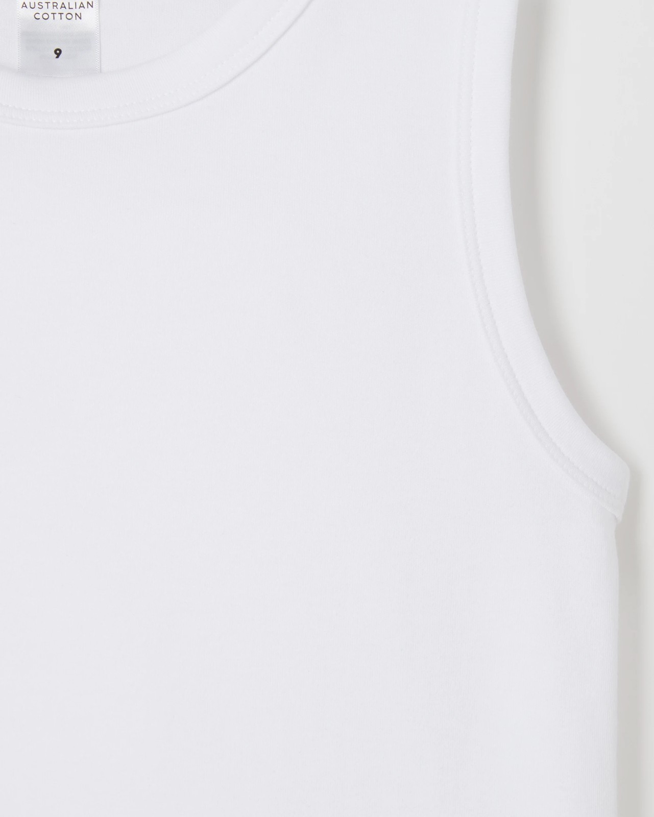 Australian Cotton Essential Interlock Tank Top - White 6 of 6