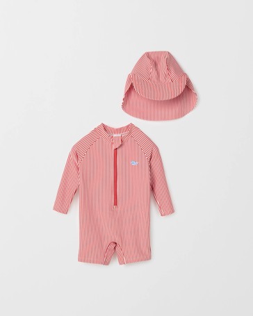 Baby Textured Rashsuit Swim Set with Hat