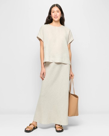 European Linen Cuffed T-Shirt