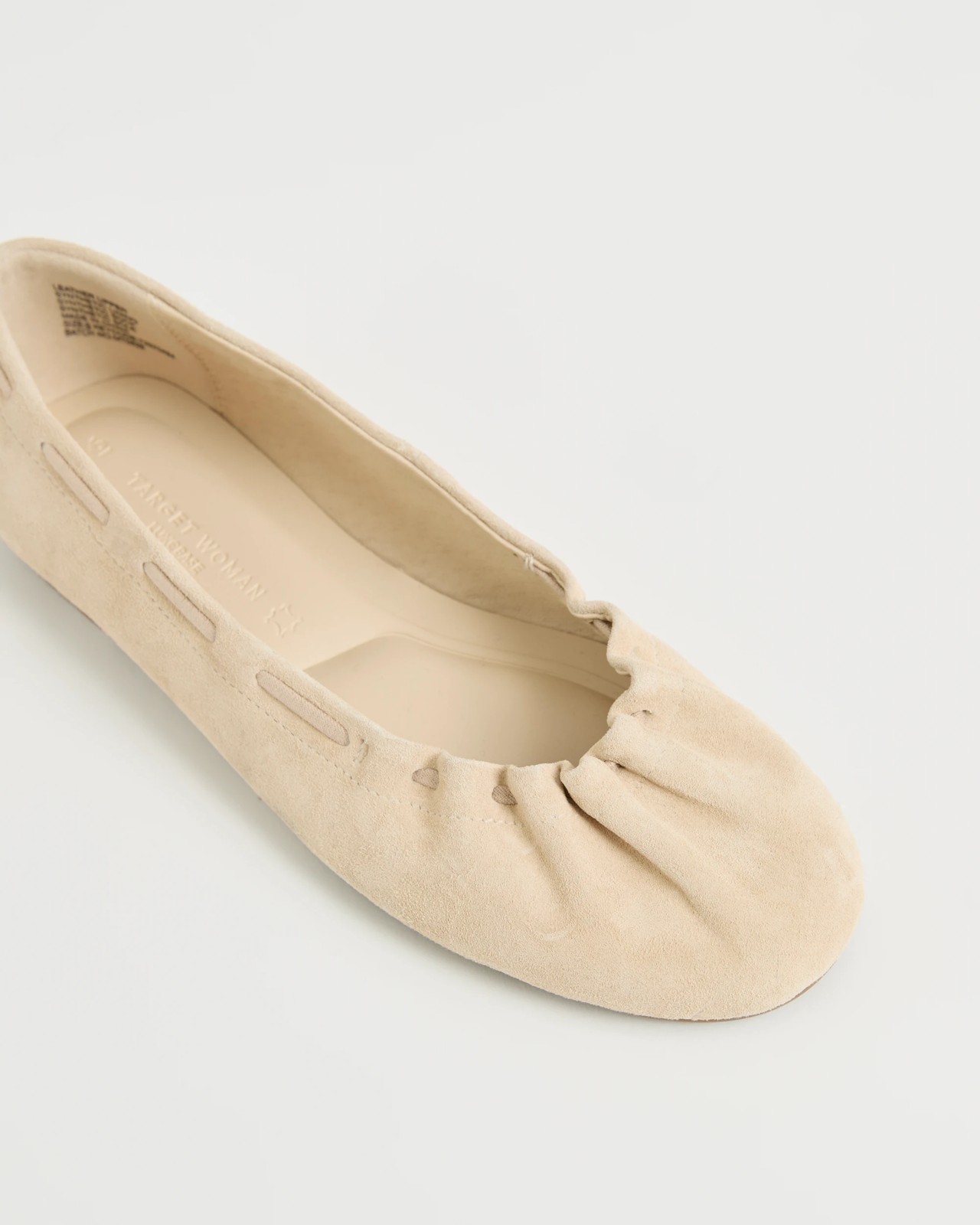 Genuine Suede Leather Gathered Ballet Flats - Gomez 3 of 3
