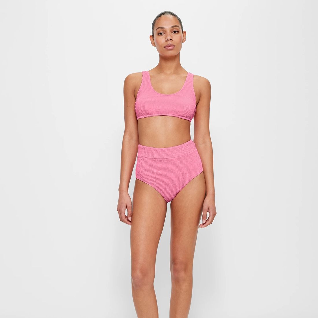 Crinkle Scoop Swim Bikini Top Azalea Pink Target Australia