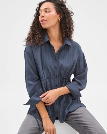 Long Sleeve Textured Shirt