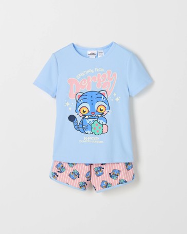 KPop Demon Hunters Derpy Licensed Australian Cotton Older Girls Elevated Pyjama Set