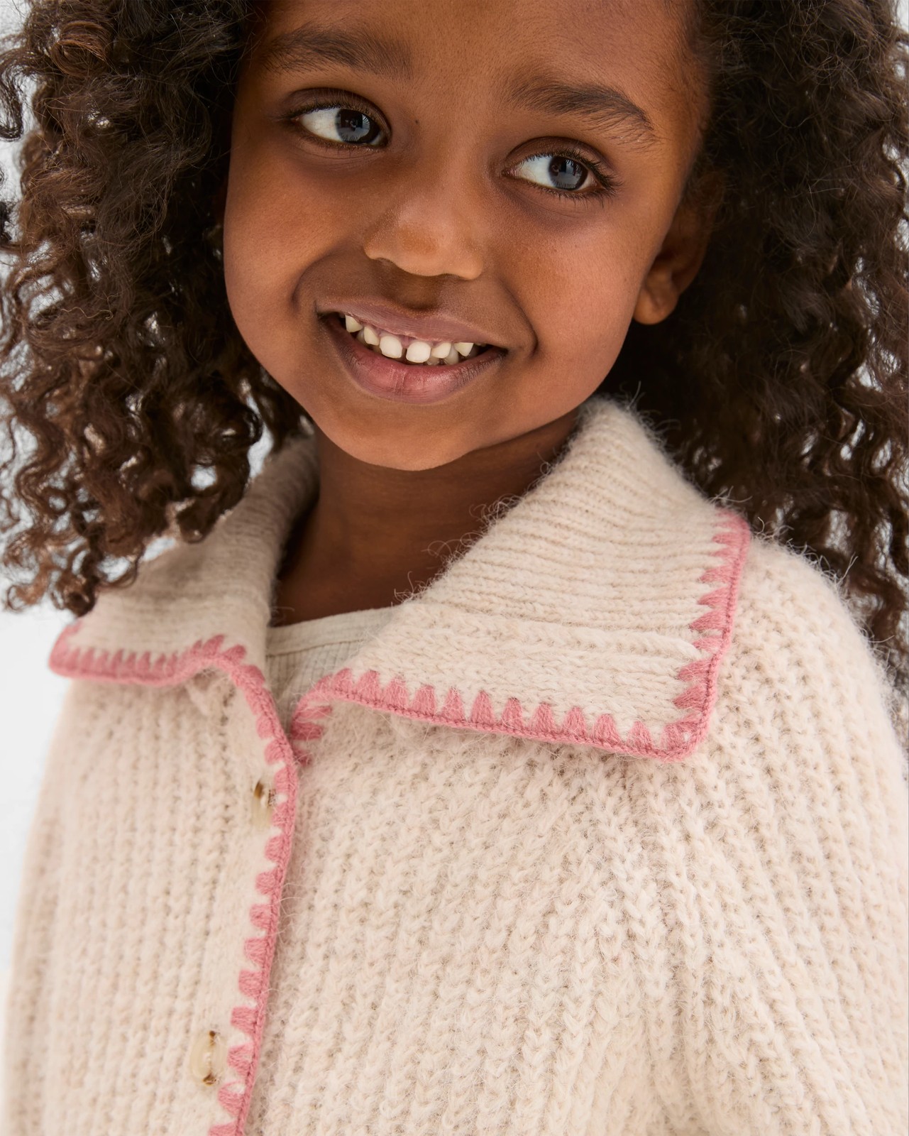 Long Sleeve Blanket Stitch Cardigan 3 of 6