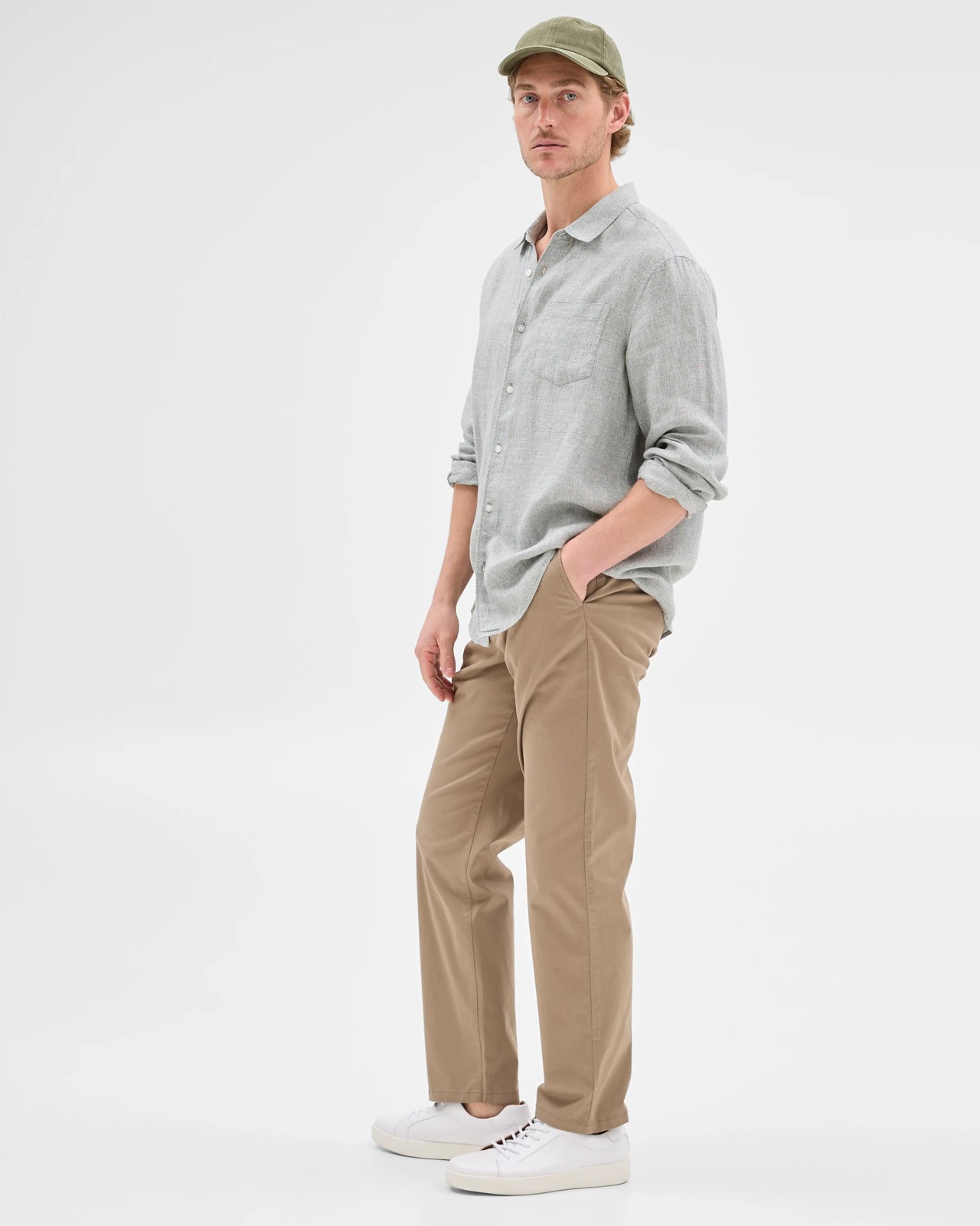 Australian Cotton Relaxed Fit Chino Pants  - Walnut 3 of 5