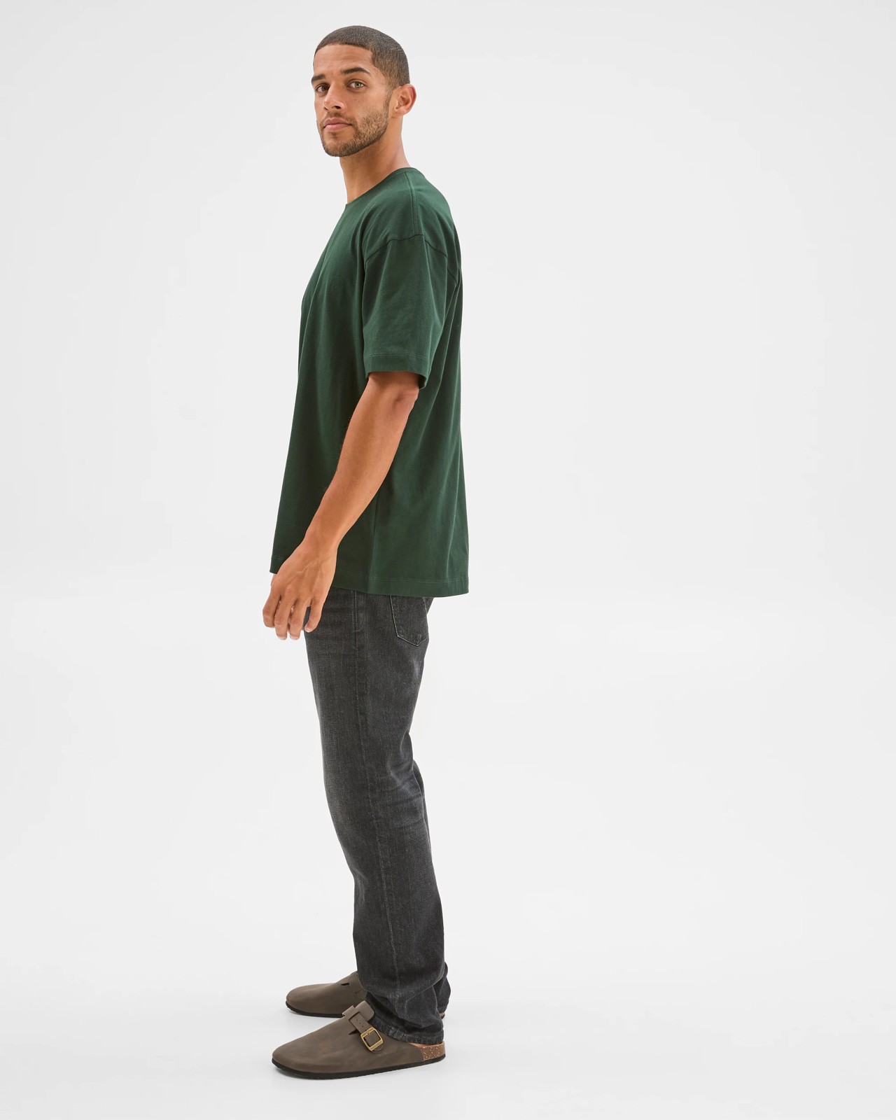 Australian Cotton Oversized T-Shirt - Winter Green 4 of 6