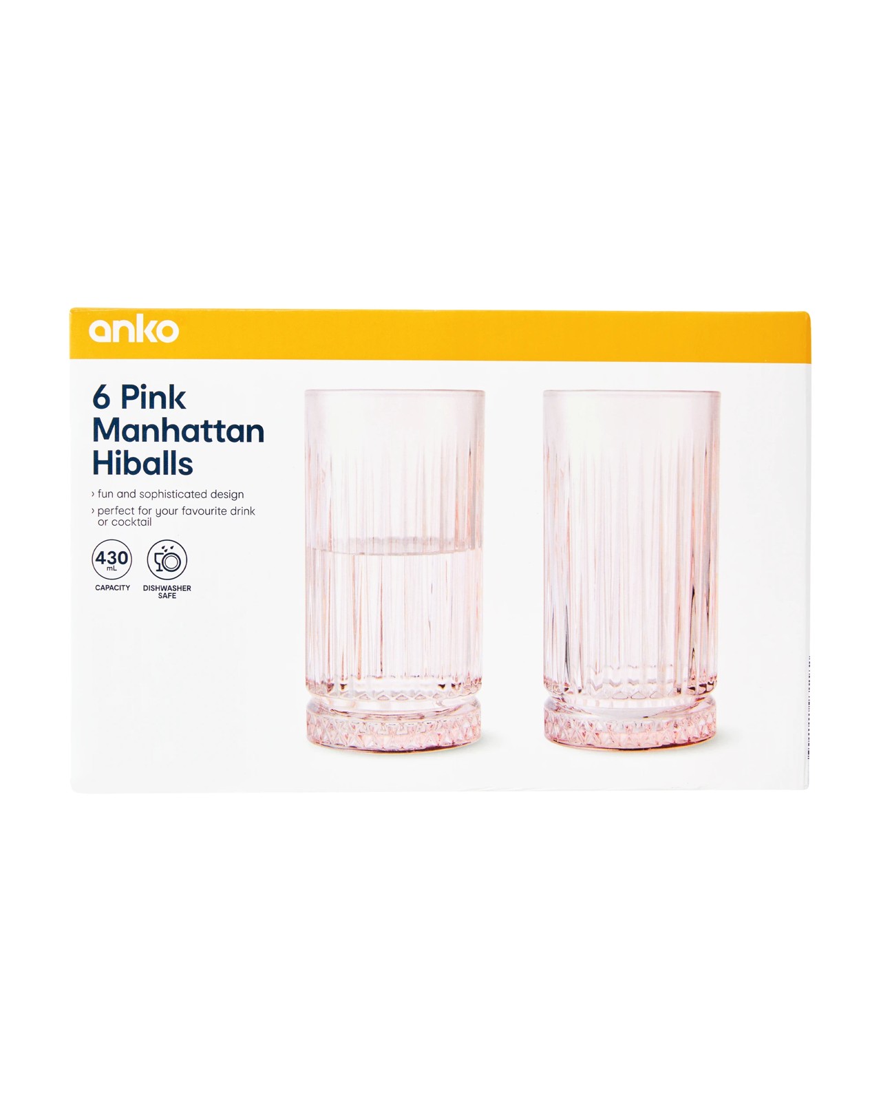 Anko 6 Pink Manhattan Hiballs 4 of 4