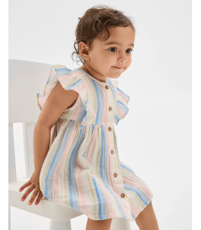 Baby Girls Ruffle Woven Dress