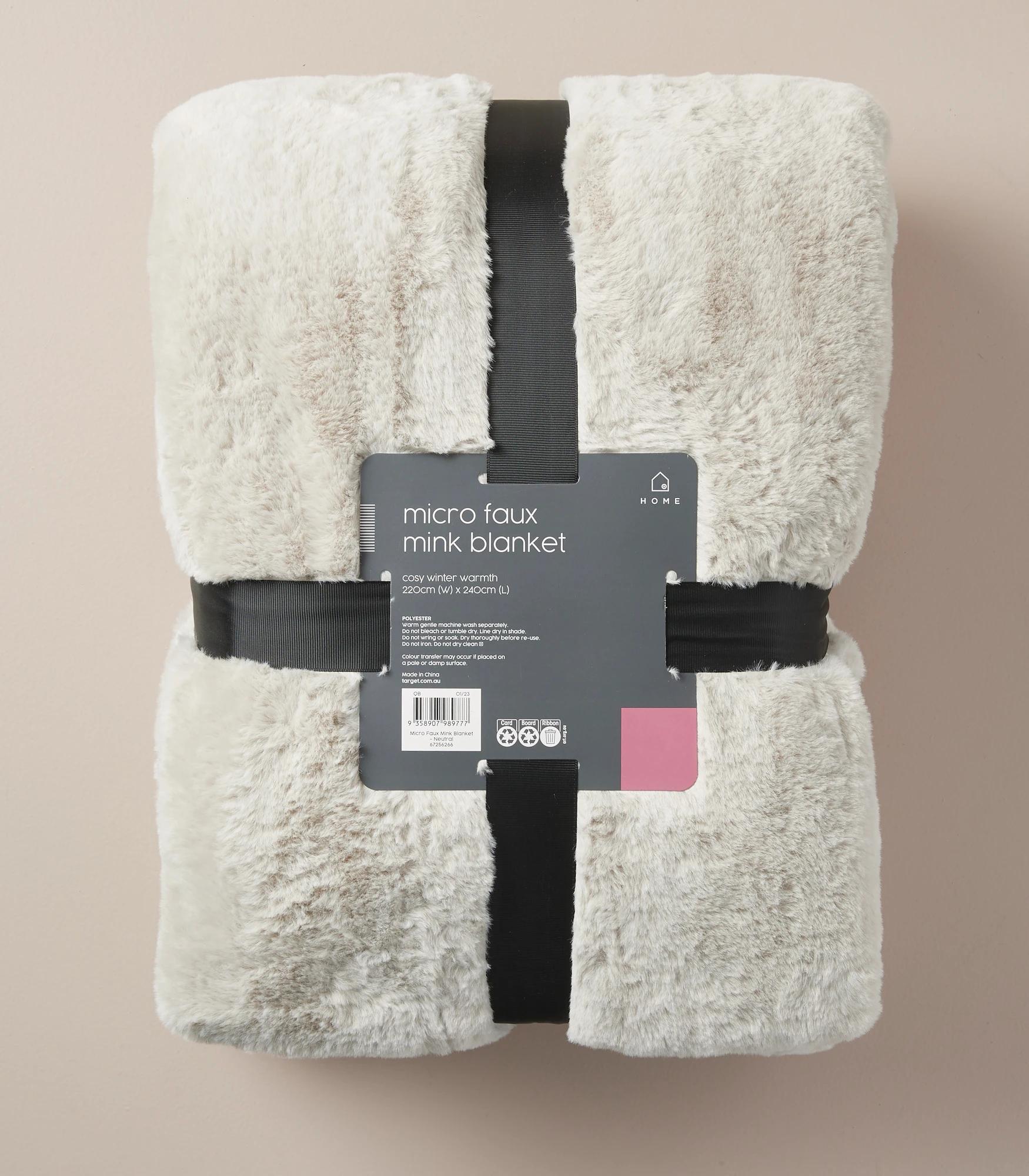 Micro Faux Mink Blanket Target Australia