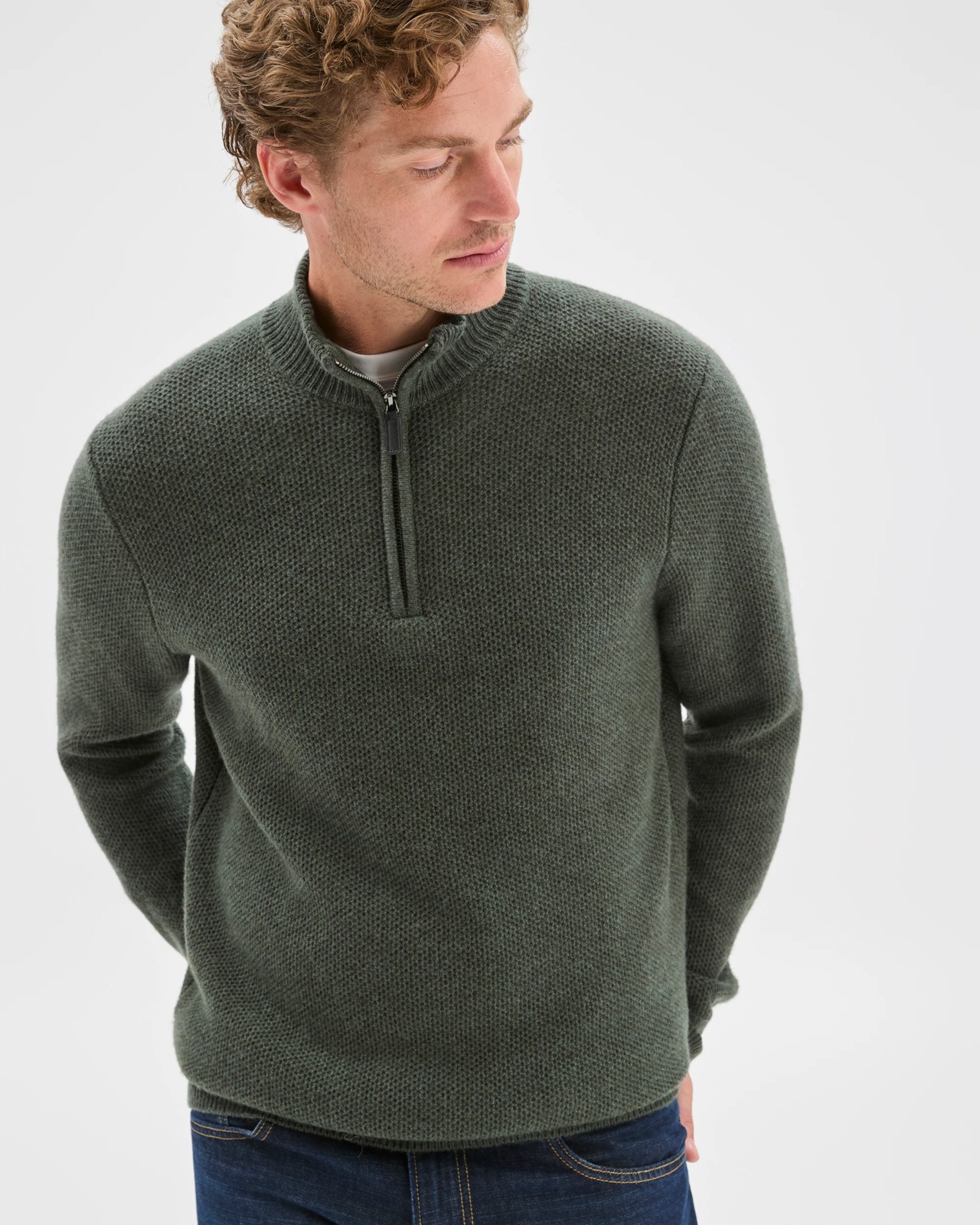 Lambswool 1/2 Zip Knit Jumper 5 of 5