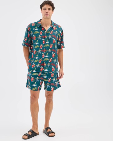 Licensed Simpsons Christmas Short Sleeve Shirt