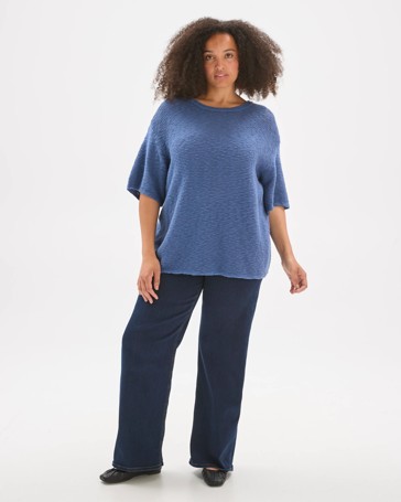 Plus Size Australian Cotton Links Slub T-Shirt