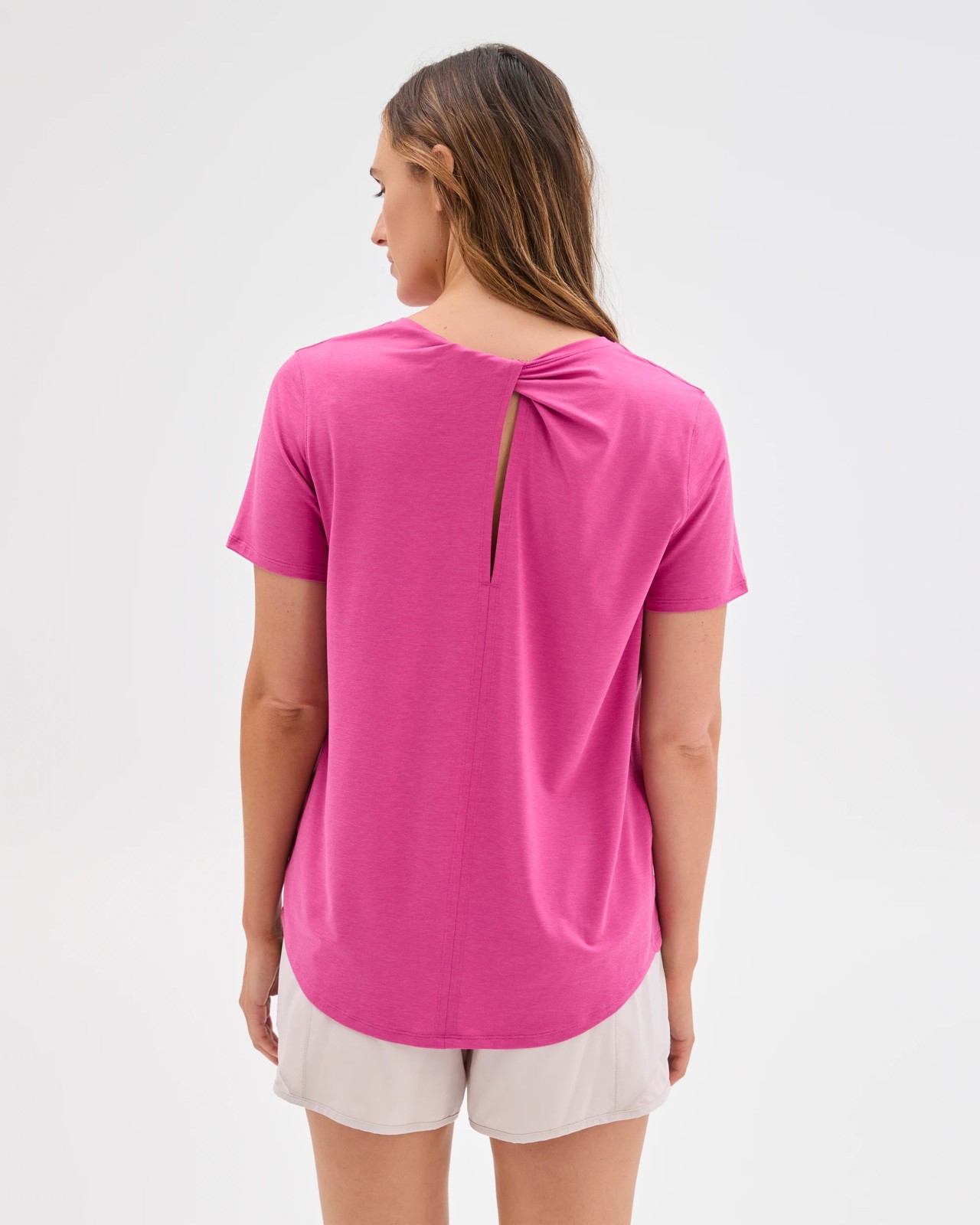 Active Twist Back Running T-Shirt - Berry 3 of 6