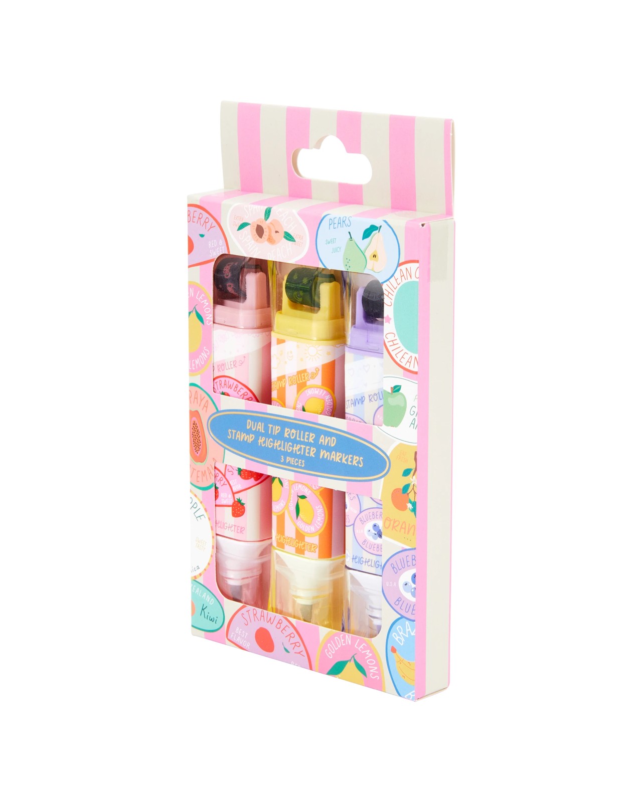 Anko 3 Piece Dual Tip Roller and Stamp Highlighter Marker 2 of 6