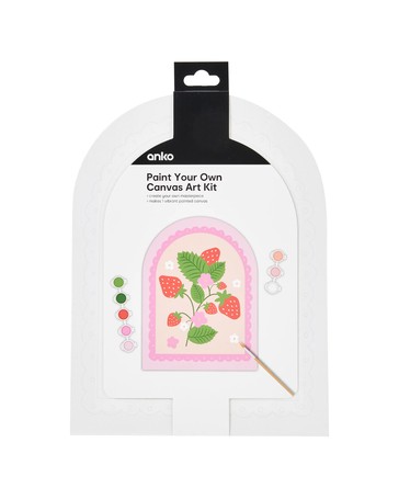 Anko Paint Your Own Canvas Art Kit - Berry