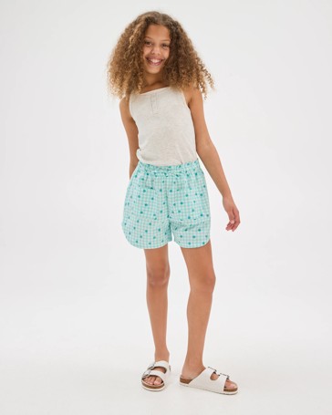 Cotton Blend Woven Shorts
