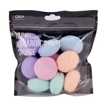Macaron Shape Sponge, 10 Pack - OXX Cosmetics