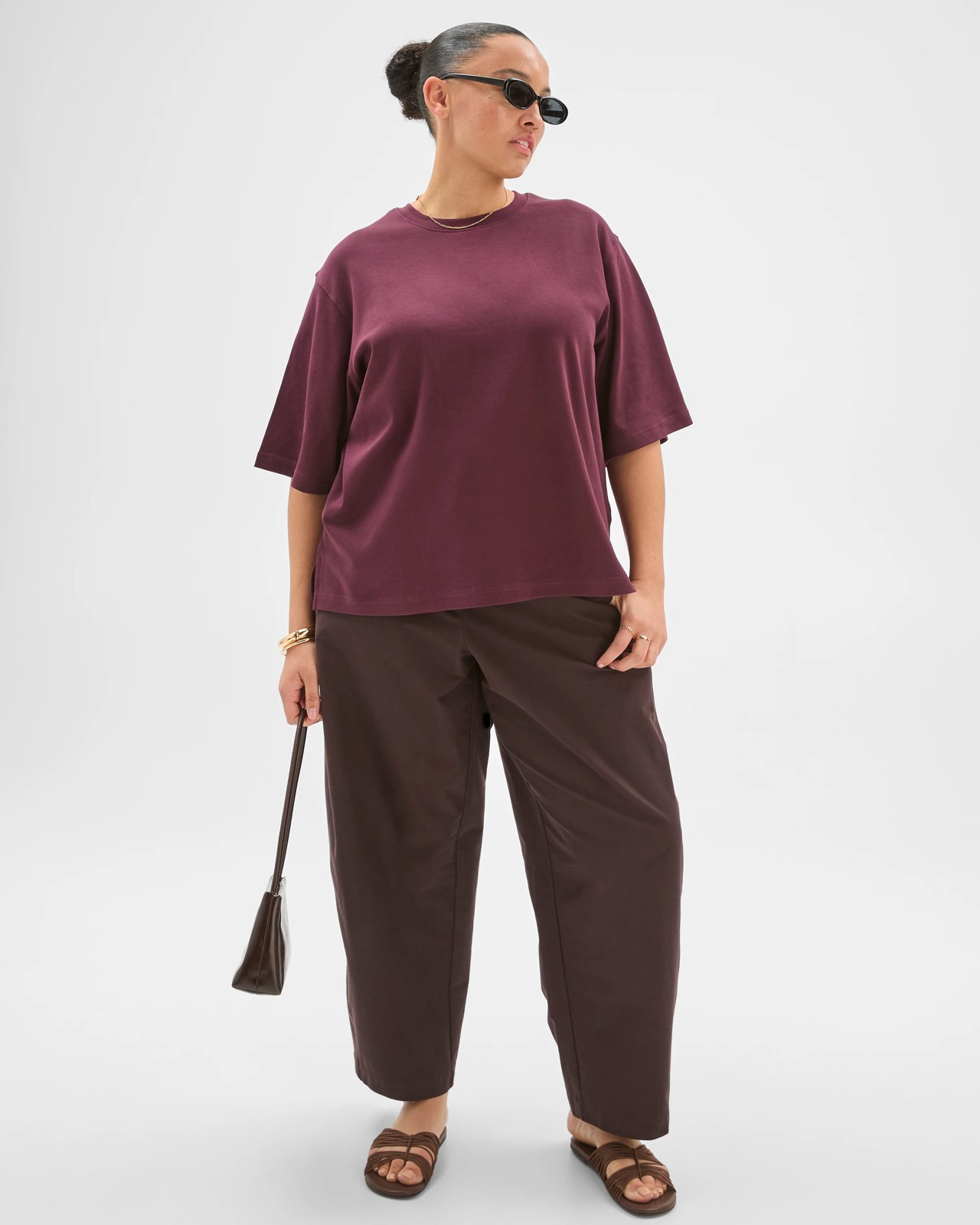 Plus Size Australian Cotton Heavyweight Oversized Boxy T-Shirt 4 of 5