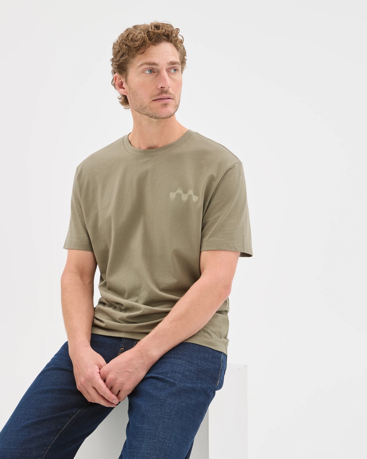 Australian Cotton Print T-Shirt - Khaki 5 of 6