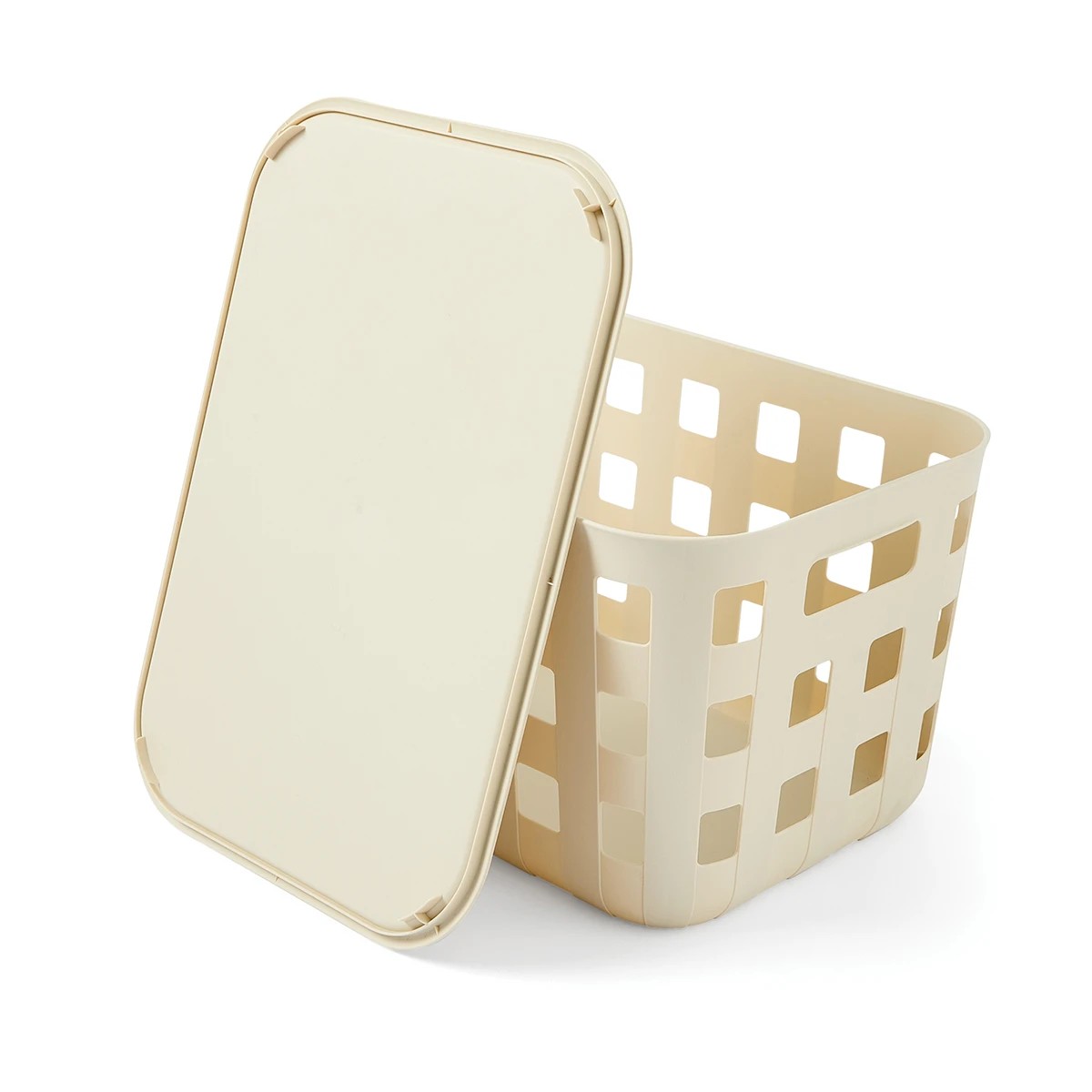 18L Rectangle Trellis Basket with Lid, Beige - Anko 6 of 6