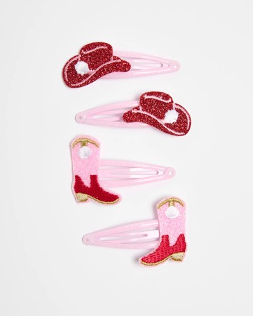 Kids 4 Pack Western Snap Clips