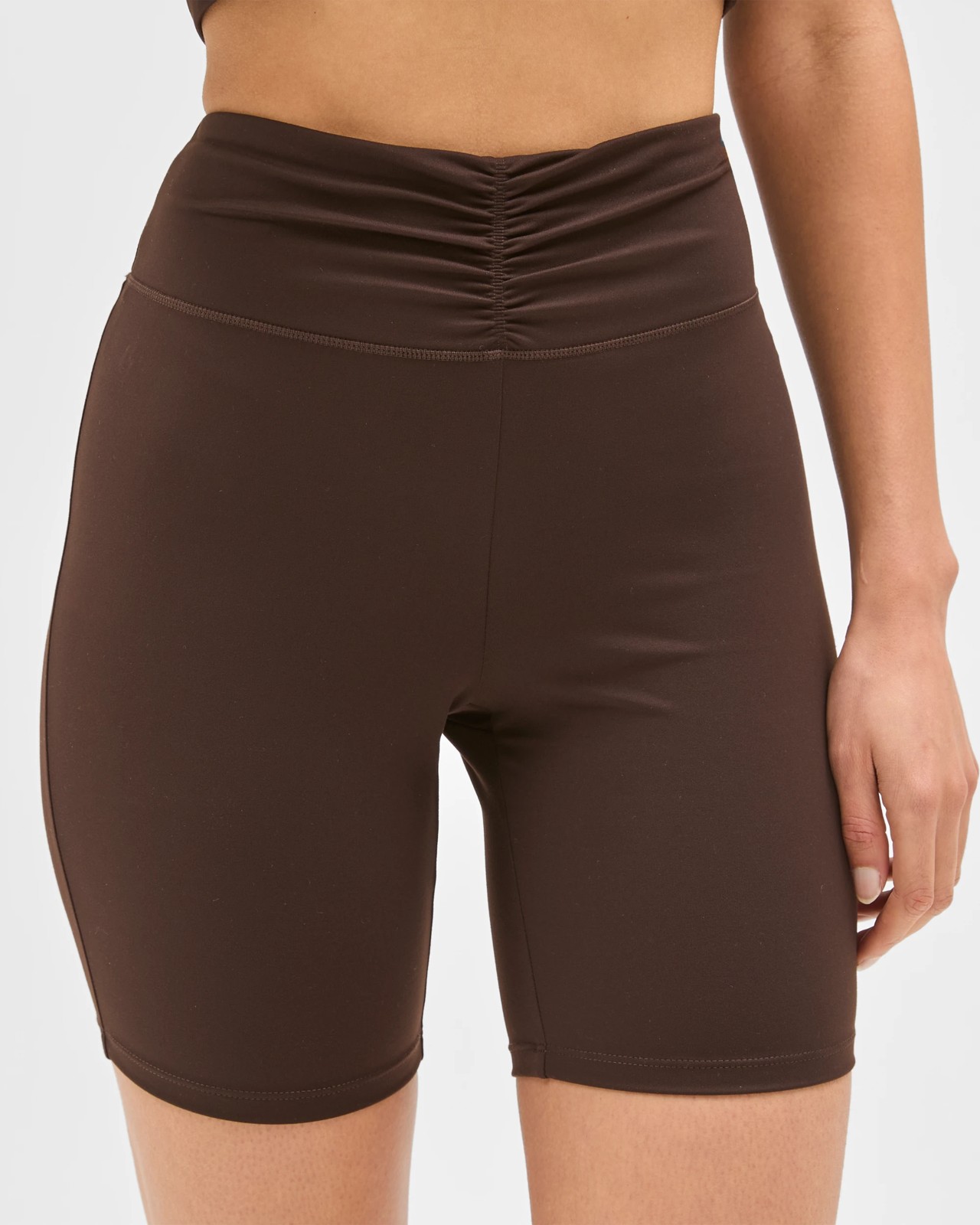 Active Studio Soft Ruched Bike Shorts - Cocoa 5 of 6