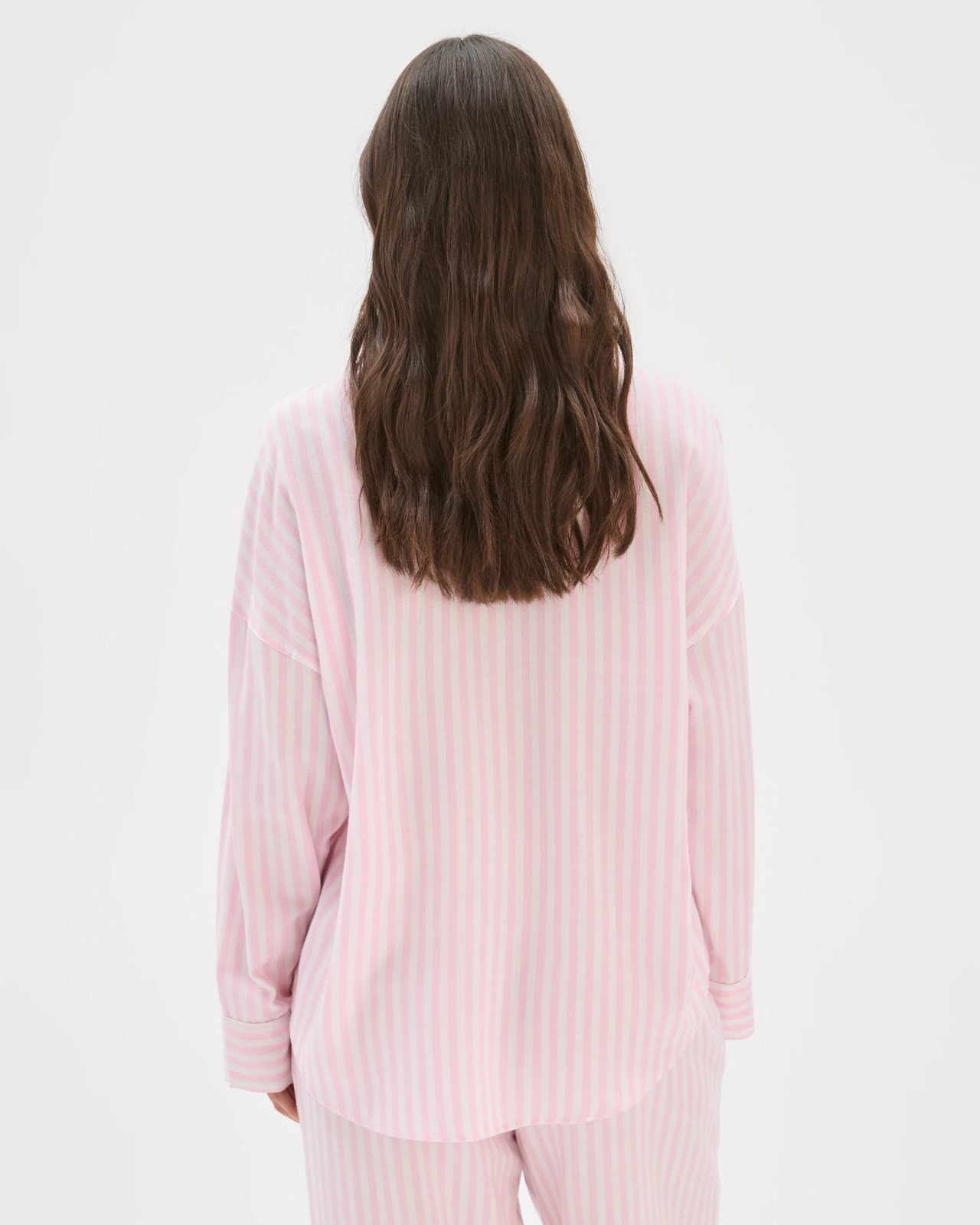 Long Sleeve Pyjama Shirt - Pink Stripe 6 of 6