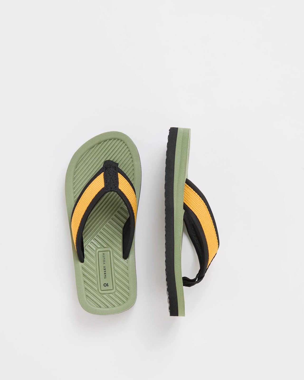 Colourblock Thongs - Khaki 3 of 3