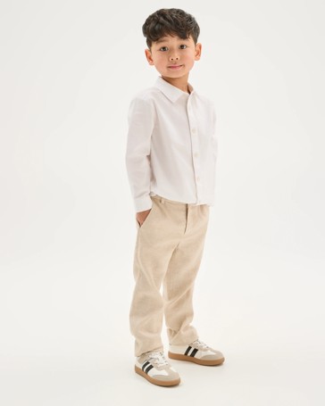 Linen Blend Tailored Suiting Pants