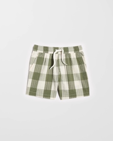 Australian Cotton Textured Stripe Shorts