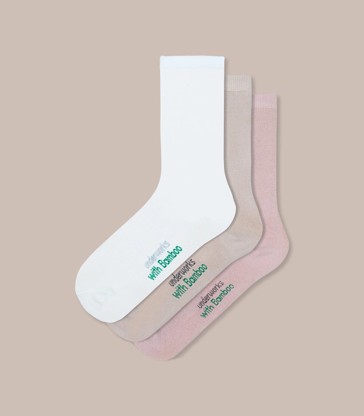 Underworks Womens 3 Pack Viscose from Bamboo Crew Socks