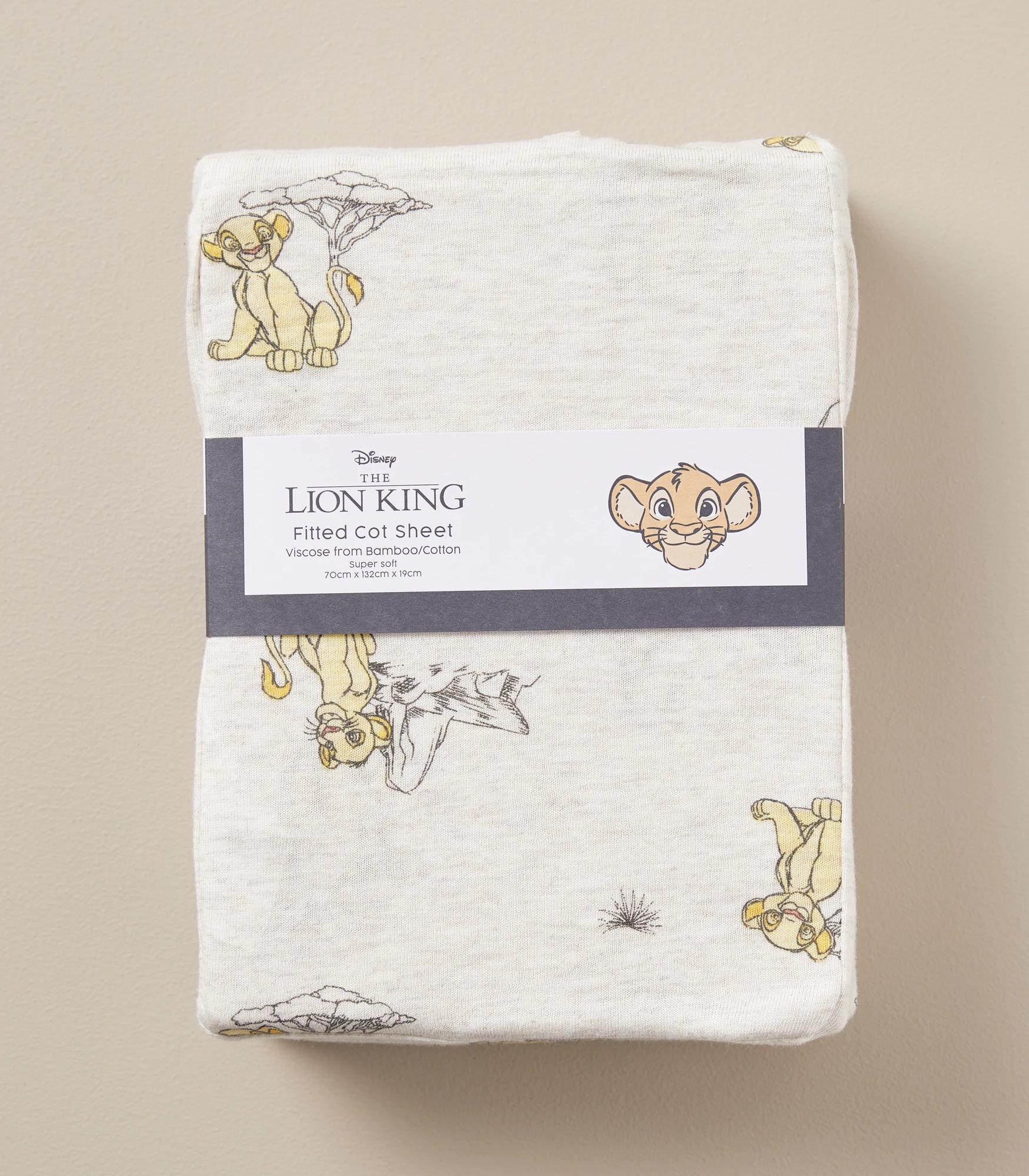 Disney Lion King Bamboo Fitted Cot Sheet Target Australia