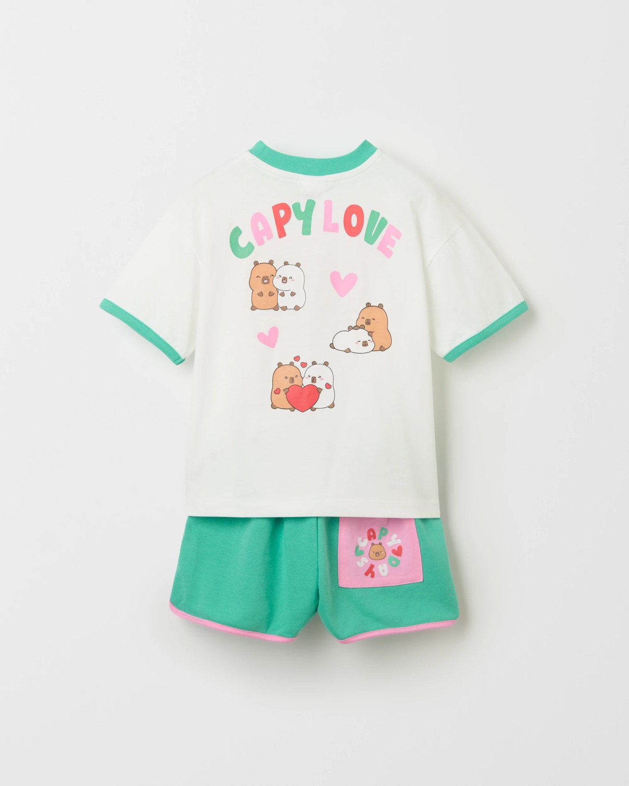 CapyFun Australian Cotton T-Shirt and Shorts Set 4 of 4
