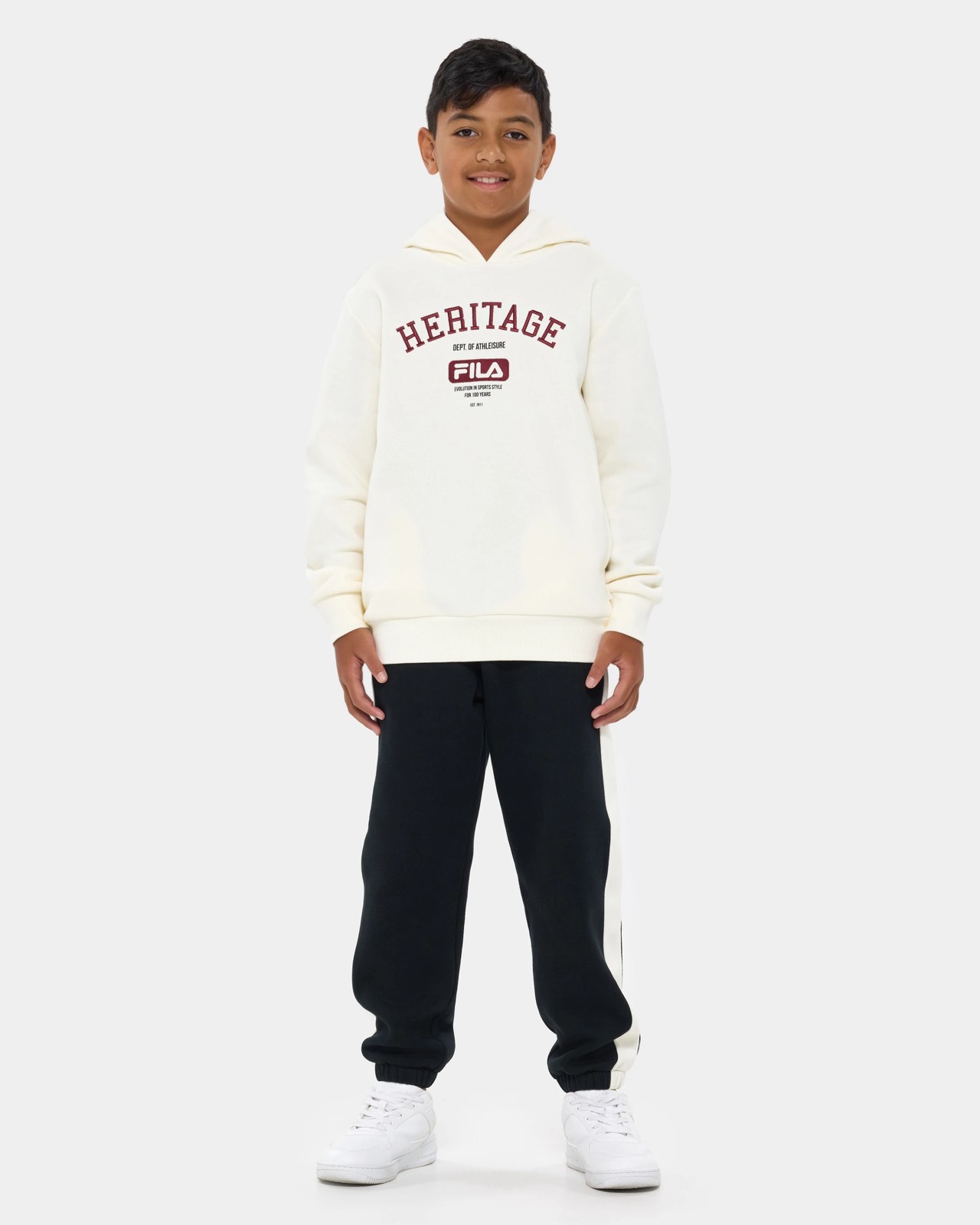 Fila Big Boys Michael College Hoodie - Gardenia 2 of 6