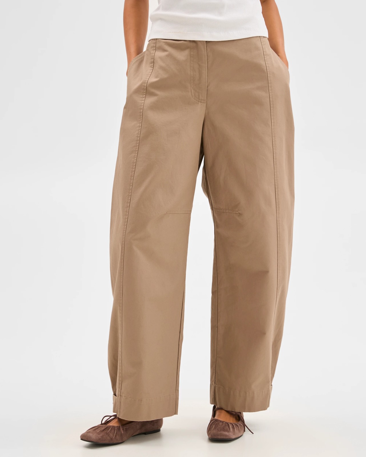 Lily Loves Australian Cotton Barrel Leg Cargo Pants  - Mountain Trail 3 of 5