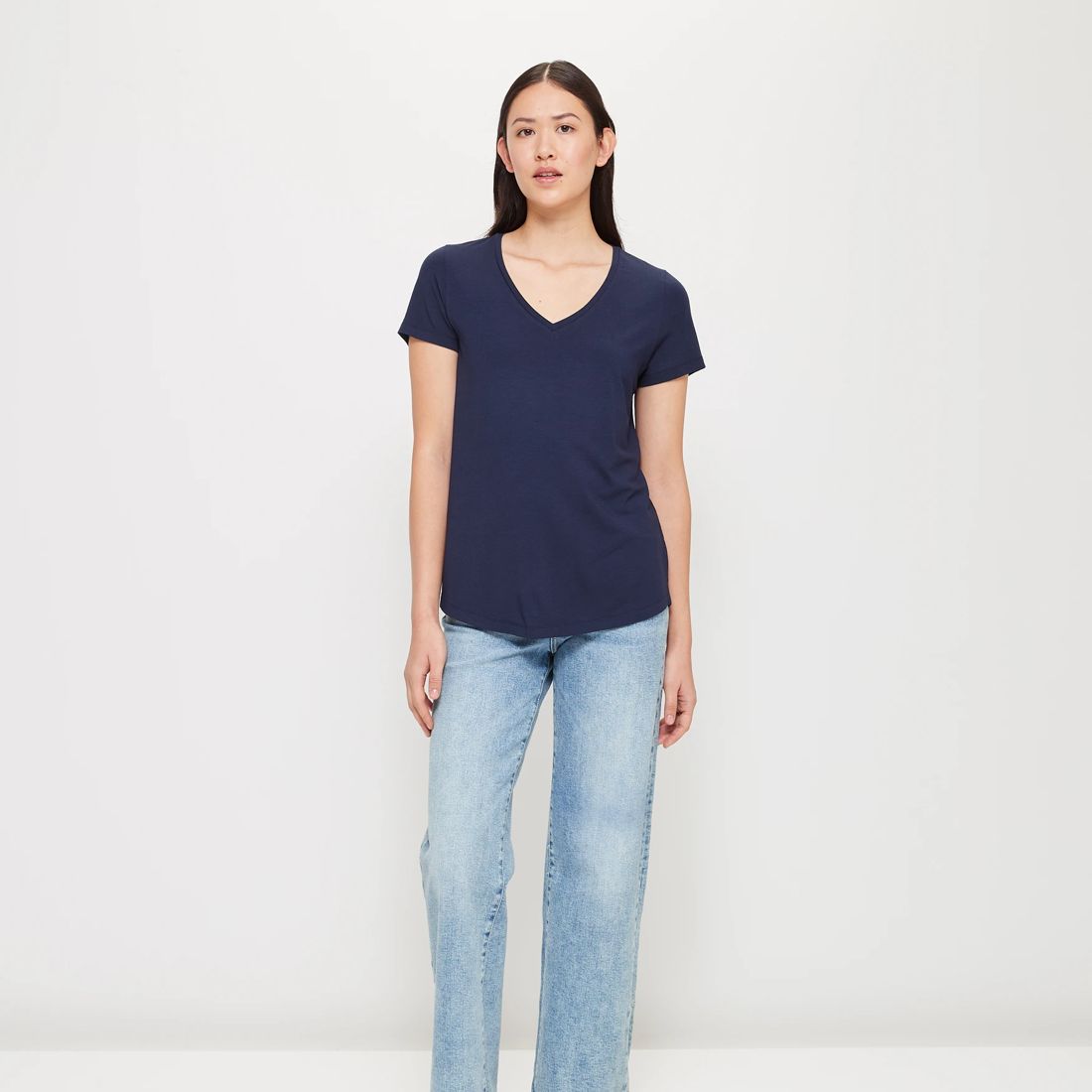 Modal/Elastane V-Neck T-Shirt | Target Australia