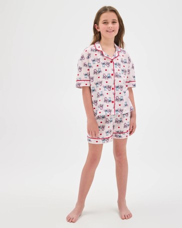Licensed Disney Lilo & Stitch Older Girls Woven Pyjama Set