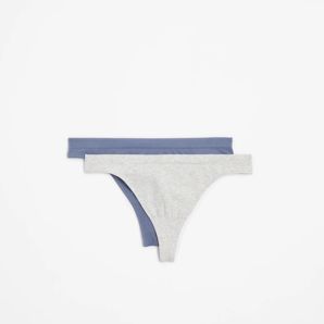 Australian Cotton Blend Womens Seamfree G-String Briefs 2 Pack thumbnail 2